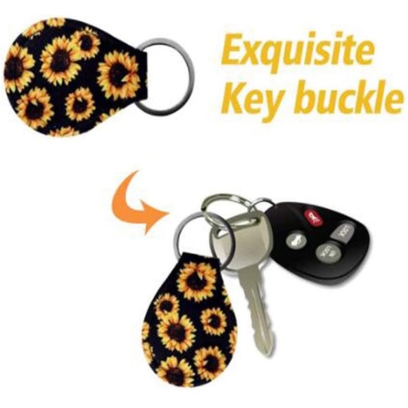 4pc Sunflower Universal Steering Wheel Cover Set - Picture 4 of 4